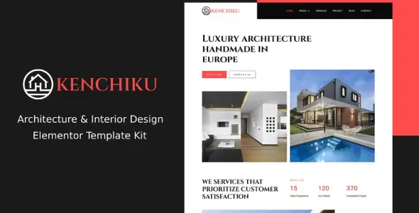 Kenchiku – Architecture & Interior Design Elementor Template Kit